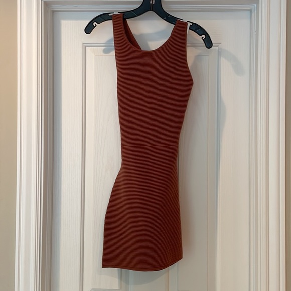Abercrombie Scuba Cross-Back Elevated Knit Mini Dress. NWT - Picture 4 of 6